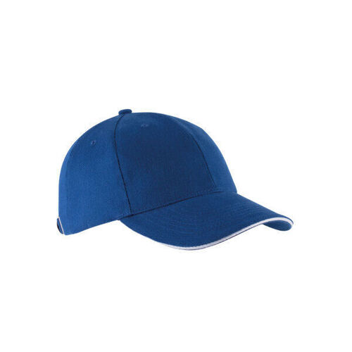 CASQUETTE KARIBAN ORLANDO BLEU ROY/BLANC COTON BROSSE R&eacute;f : KP011