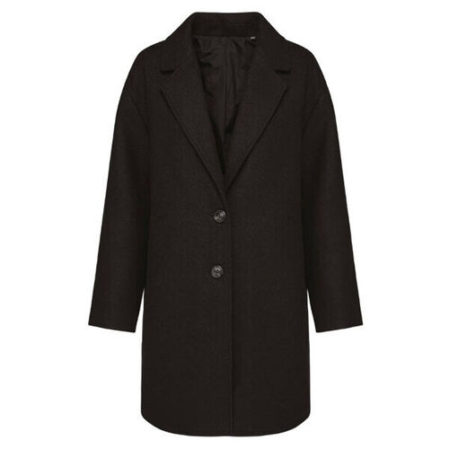 MANTEAU FEMME NOIR POLYESTER/ LAINE 510GR REF.PK6021
