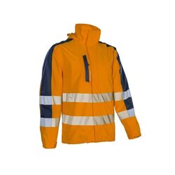 VESTE IMPERMEABLE ORANGE/MARINE HV HOTARU 2 COUCHES 100% POLYESTER REF.5HOT17 VESTE IMPERMEABLE ORANGE/MARINE HV HOTARU 2 COUCHES 100% POLYESTER REF.5HOT17