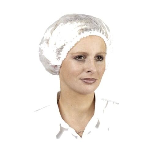 CHARLOTTE RONDE JETABLE A CLIP POLYPRO BLANC SACHET DE 100
