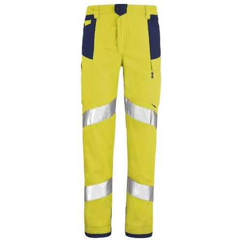 PANTALON IRIS PI - JAUNE FLUO/BLEU MARINE 50% POLYESTER RECYCLE REF.1HVN3PI 701