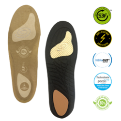 SEMELLE ANTISTATIQUE S3F AMORTISSANTE MOUSSE PU 80% RECYCLE REF.0093 Rezé