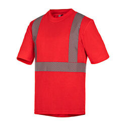 T SHIRT AKTI MC ROUGE FLUO MAILLE PIQUEE ANTIBACTERIEN 100% POLYESTER