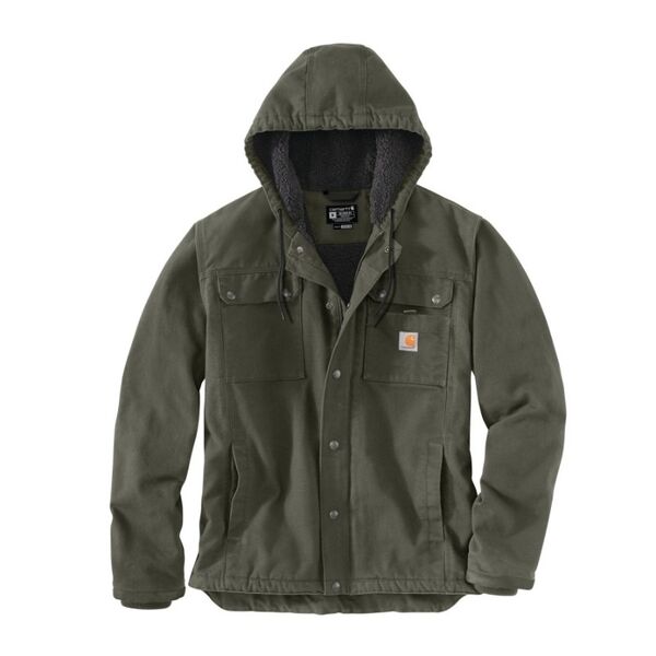 Blouson de travail avec capuche CARHARTT Washed Duck Bartlett Jacket 103826 - Doublure sherpa et renforts Cordura�