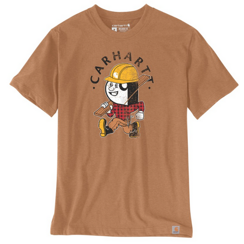 T SHIRT LOGO GRAPHIQUE CARPENTER MARRON 170GR REF.106534