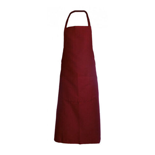TABLIER A BAVETTE BORDEAUX 100% COTON 95X100 CM REF.32ABOR