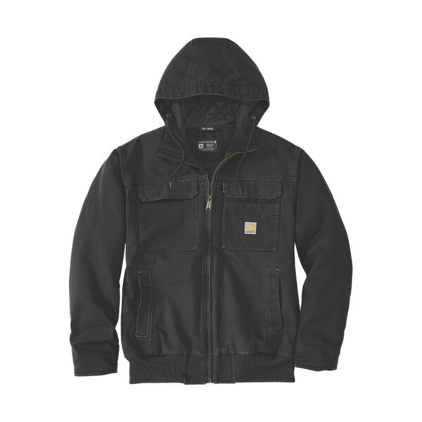 Blouson de travail &agrave; capuche Carhartt Washed Duck Bartlett 106980 - robuste, chaud et anti-vent