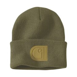 Bonnet tricot&eacute; Carhartt KNIT CUFFED C PATCH BEANIE 107190 - Isolation thermique et maille double &eacute;paisseur Rezé