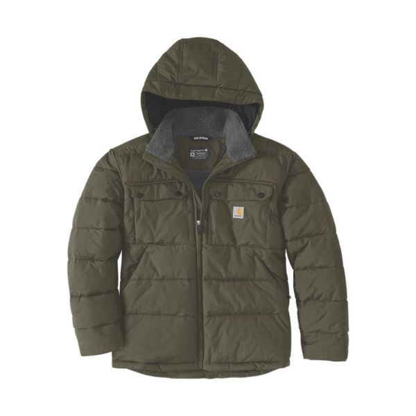 Blouson homme matelass&eacute; &agrave; capuche CARHARTT Livingston Jacket 107082 - D&eacute;perlant Rain Defender� et anti-vent Wind Fighter�