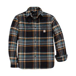 Chemise de travail manches longues en flanelle Carhartt RF REL. FIT MIDW. FLANNEL LS PLAID SHIRT 107010 - Stretch Rugged Flex� Rezé