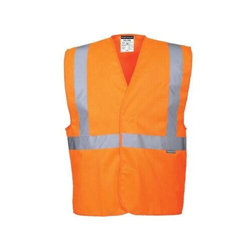 Gilet haute visibilit&eacute; &agrave; bandes et bretelles Portwest C472 - EN ISO 20471 Classe 2 - L&eacute;ger et confortable