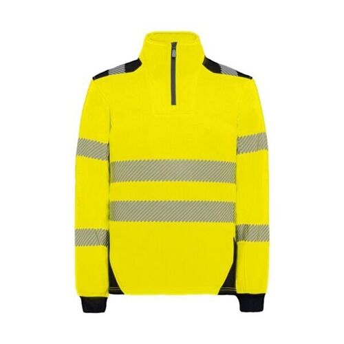 Sweat P&Eacute;GASE Haute Visibilit&eacute; Classe 3 EN ISO 20471 - &Eacute;co-responsable certifi&eacute; GRS� et RETHIOTEX� - Jaune / Marine