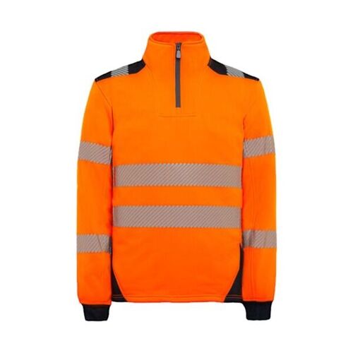Sweat P&Eacute;GASE Haute Visibilit&eacute; Classe 3 EN ISO 20471 - &Eacute;co-responsable certifi&eacute; GRS� et RETHIOTEX� - Orange / Marine