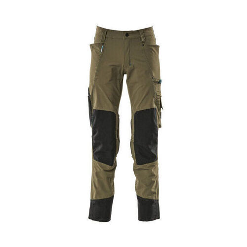 PANTALON VERT FONCE AVEC POCHES GENOUILLERES POLYAMIDE/ELAS 235GR REF.17179-311