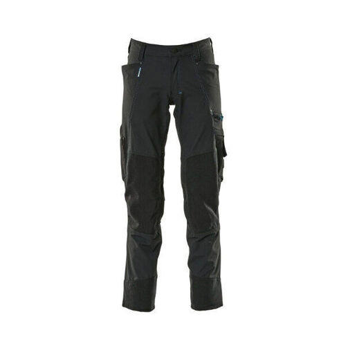PANTALON NOIR AVEC POCHES GENOUILLERES POLYAMIDE/ELAS 235GR REF.17179-311