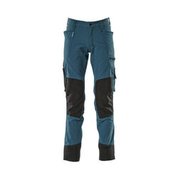 PANTALON PETROLE AVEC POCHES GENOUILLERES POLYAMIDE/ELAS 235GR REF.17179-311