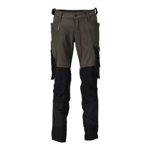 PANTALON ANTHRA/NOIR AVEC POCHES GENOUILLERES POLYAMIDE/ELAS 235GR REF.23179-311
