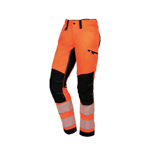 PANTALON E-STRETCH 4 WAY HV ORANGE/NOIR RENFORT GENOUX POLY/COTON 280GR