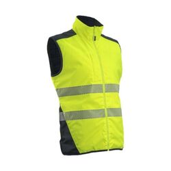 Gilet thermique r&eacute;versible haute visibilit&eacute; YORU - EN ISO 20471 - Pratique et robuste - Jaune / Marine Rezé
