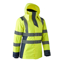 PARKA FEMME HORA JAUNE/MARINE 100% POLYESTER REF.5HOR160 PARKA FEMME HORA JAUNE/MARINE 100% POLYESTER REF.5HOR160