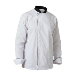VESTE DE CUISINE MIXTE ML VENIS BLANC/NOIR PC 200GR Rezé