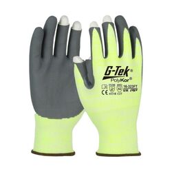 Gants de protection anti-coupure G-Tek� PolyKor� 16-323FT EN 388 4X31B - Haute visibilit&eacute; 2 doigts et pouce coup&eacute;s Rezé