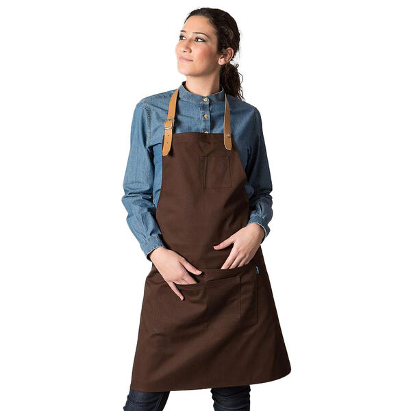 TABLIER A BAVETTE SANGLE EN CUIR 72X80CM 240GR REF 156400