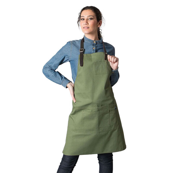 TABLIER A BAVETTE SANGLE EN CUIR 72X80CM 240GR REF 156400