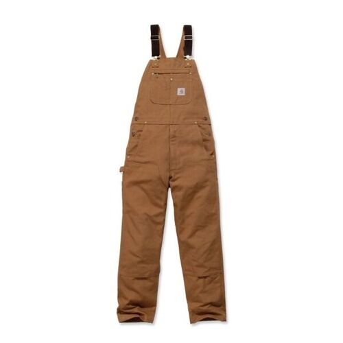 Salopette de travail Carhartt ICONIC R01 DUCK BIB OVERALL 102776 - 100% Cotton Duck Brut ultra-r&eacute;sistante