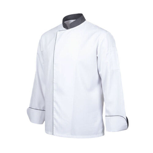 VESTE DE CUISINE MIXTE ML VENIS BLANC GRIS FONCE PC 200GR