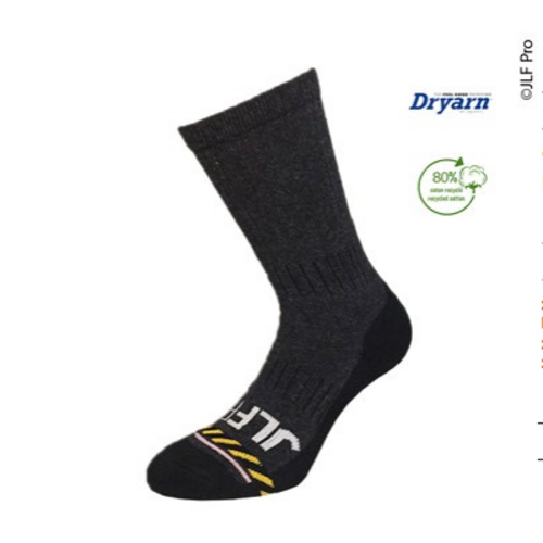 Lot de 2 paires de chaussettes DRY FEET JLF Pro - Respirantes en Dryarn� et coton recycl&eacute;