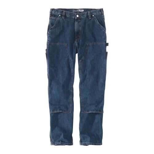 Pantalon de travail denim Carhartt LOOSE STRAIGHT DOUBLE-FRONT DUNGAREE 104944 - 100% coton renforc&eacute;