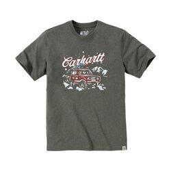T-shirt de travail col rond CARHARTT Dearborn Relaxed Holiday 107806 - Jersey &eacute;pais r&eacute;sistant