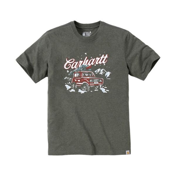 T-shirt de travail col rond CARHARTT Dearborn Relaxed Holiday 107806 - Jersey &eacute;pais r&eacute;sistant
