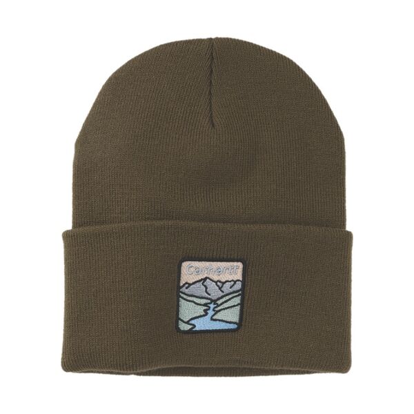 Bonnet de travail &agrave; revers Carhartt RIVER CUFFED BEANIE 107706 - Maille c&ocirc;tel&eacute;e 100 % acrylique