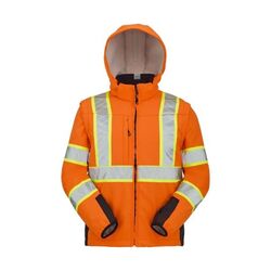 Softshell haute visibilit&eacute; &agrave; manches amovibles ASTRAIA 9S35PI EN ISO 20471 Classe 3 - Coupe sport et Cordura� Rezé