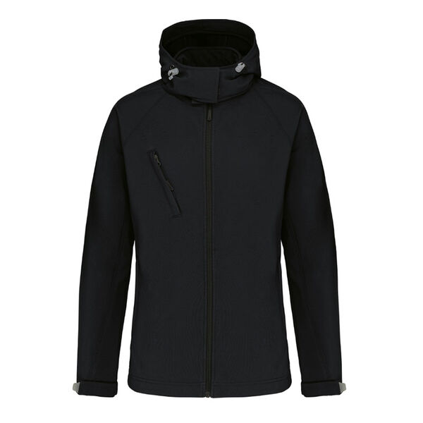 VESTE SOFTSHELL FEMME A CAPUCHE R&eacute;f : K414