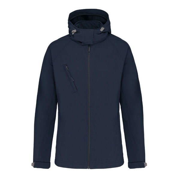 VESTE SOFTSHELL FEMME A CAPUCHE R&eacute;f : K414