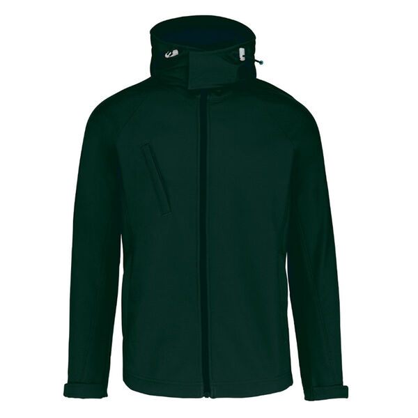 VESTE SOFTSHELL HOMME A CAPUCHE AMOVIBLE R&eacute;f : K413