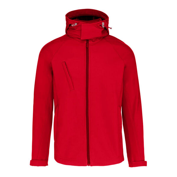VESTE SOFTSHELL HOMME A CAPUCHE AMOVIBLE R&eacute;f : K413