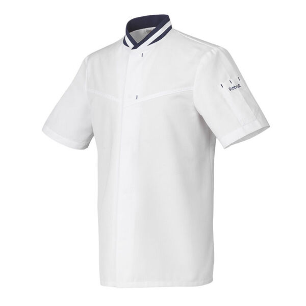 VESTE DE CUISINE MIXTE HYLO MC COL EN BORD COTE POLY COTON 210GR