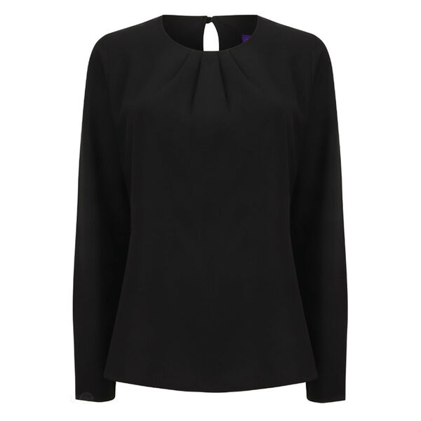 TOP COL PLISSE FEMME ML 100% POLYESTER 115G REF.H598