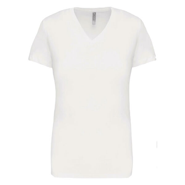 T SHIRT MANCHES COURTES COL V FEMME 150G REF.K3029