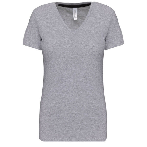 T SHIRT MANCHES COURTES COL V FEMME 150G REF.K3029