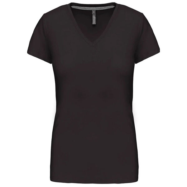 T SHIRT MANCHES COURTES COL V FEMME 150G REF.K3029
