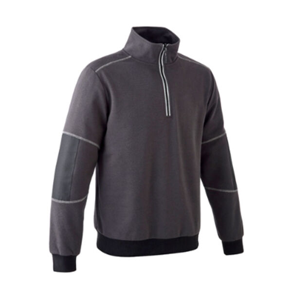 SWEAT SHIRT ORCKA COL ZIPPE 2COUCHES MOLLETON COTON/POLY 310GR RF.5ORC
