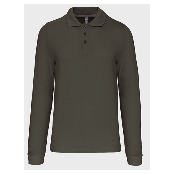 POLO HOMME ML COTON COULEUR R&eacute;f : K243