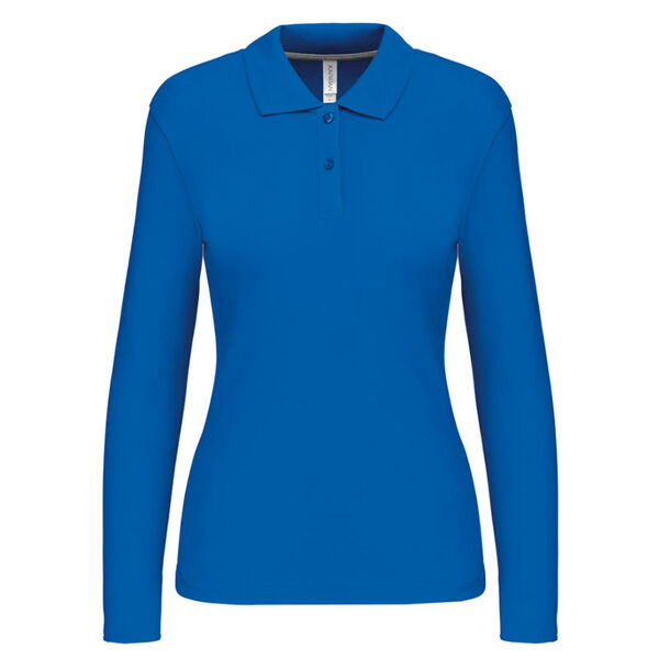 POLO FEMME ML COTON COULEUR R&eacute;f : K244