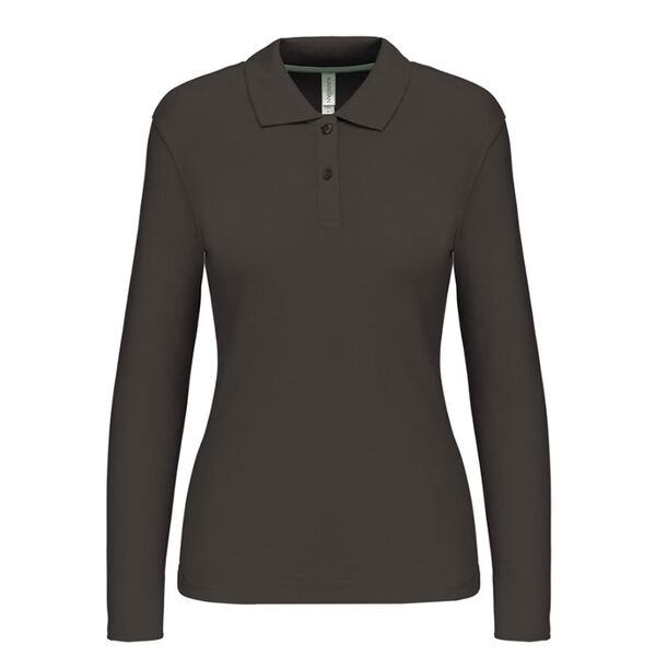 POLO FEMME ML COTON COULEUR R&eacute;f : K244