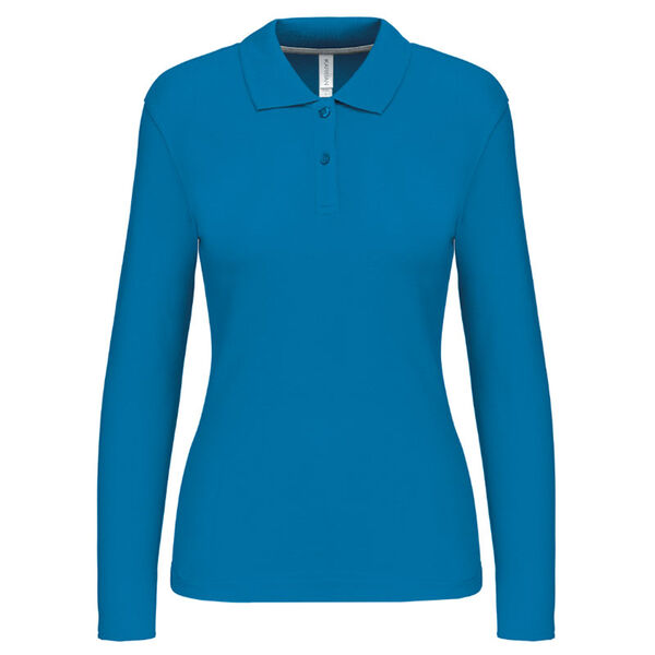 POLO FEMME ML COTON COULEUR R&eacute;f : K244